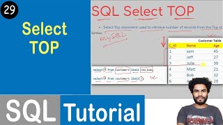 #29 Select Top Statement in SQL | SQL Tutorial