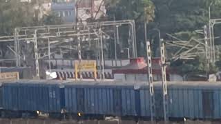 #Heavy goods train departed at rangiya junction #train #video #railfanning