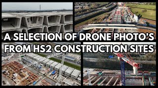 A SELECTION OF DRONE PHOTO'S FROM HS2 CONSTRUCTION SITES