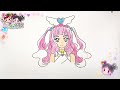 【プリキュアお絵かき】キュアマジェスティの描き方♪【簡単！かわいい！】【ひろがるスカイ！プリキュア】【ひろプリ】【映画 プリキュアオールスターズf】