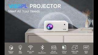 VISSPL Projector with WiFi and Bluetooth