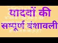 यादवों की सम्पूर्ण वंशावली कहां से हुई थी यादव क्षत्रियों की उत्पत्ति yadvon ki vanshawali.