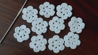 কুশিকাটার ফুল | Crochet flower | কুরুশের তৈরি ফুল টিউটোরিয়াল | #crochet#youtubevideo