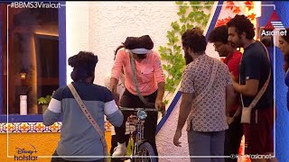 #BBMTaskMoments ലൈറ്റ് അണയാതെ സൈക്കിൾ ഓടിച്ച മണിയും സായിയും ഡിമ്പിലും അനൂപും