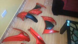 Unboxing Hero Karizma ZMR New Spare Parts, Headlamps, Fairings, Side Mirrors, Mudguards