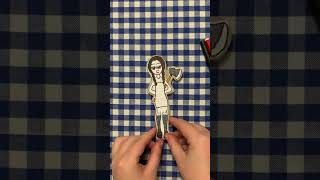 Easy Paper Wednesday Addams Craft Idea 👻  Easy DIY Craft #Shorts #tiktok