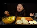 eating big juicy buff momo buff thukpa momo mukbang nepali eating show