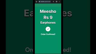 Meesho Rs 9 Earphone live order | Meesho Rocket deals live order #meeshors9sale #poojastyles1 #short