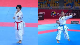 MAHO ONO (JPN) vs TERRYANA D ONOFRIO (ITA) Karate 1 premier league Cairo. Final. Female Kata.