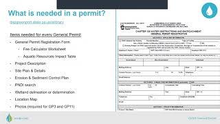 Completing a Chapter 105 General Permit