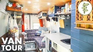 This Budget DIY Camper Van is Surprisingly Functional & Beautiful - Van Life Tour