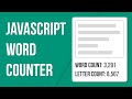 How to Create a Word Counter - JavaScript Project For Beginners