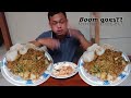 Mantap!! makan gado gado+ cabe rawit! pedas boom