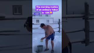 The morning routine of an ordinary Yakut in -50C😁 #north #siberian #yakutia #yakutsk