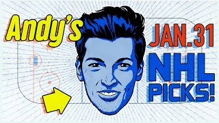 NHL Sniffs, Picks & Pirate Parlays Today 1/31/24 | Best NHL Bets w/ @AndyFrancess