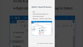 How to Recover Files not in Recycle Bin in Windows 10: Simple Solutions #datarecovery #filerecovery