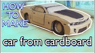 Kartondan Araba Yapımı / kartondan chevrolet camaro / how to make car from cardboard /dıy kendin yap