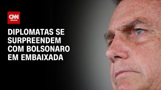 Diplomatas se surpreendem com Bolsonaro em embaixada | CNN 360º