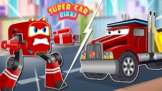 SuperCar Rikki Stops the Giant Monster Machine from Destroying The City!