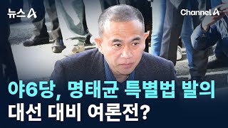 야6당, 명태균 특별법 발의…대선 대비 여론전? / 채널A / 뉴스A