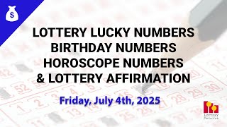 4th july lottery results