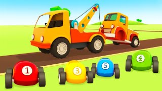 Helper Cars & Pickup's wheels - Car cartoons for kids & car cartoon compilation for kids.