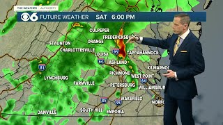 Scattered storms developing by evening