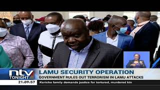 CS Matiangi says fighting and killings in Lamu are political