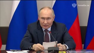 Путин на совещание с руководством предприятий "оборонки" призвал все время быть на шаг впереди