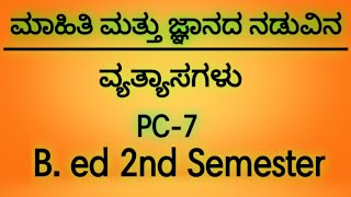 B. ed2nd semester pc-Vll ಜ್ಞಾನ ಮತ್ತು ಪಠ್ಯಕ್ರಮ.