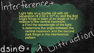 Physics Interference and Diffraction Problem Solver -double slit- Solving Interference Problems 3