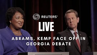 LIVE: Georgia gubernatorial candidates Stacey Abrams, Brian Kemp face off in debate