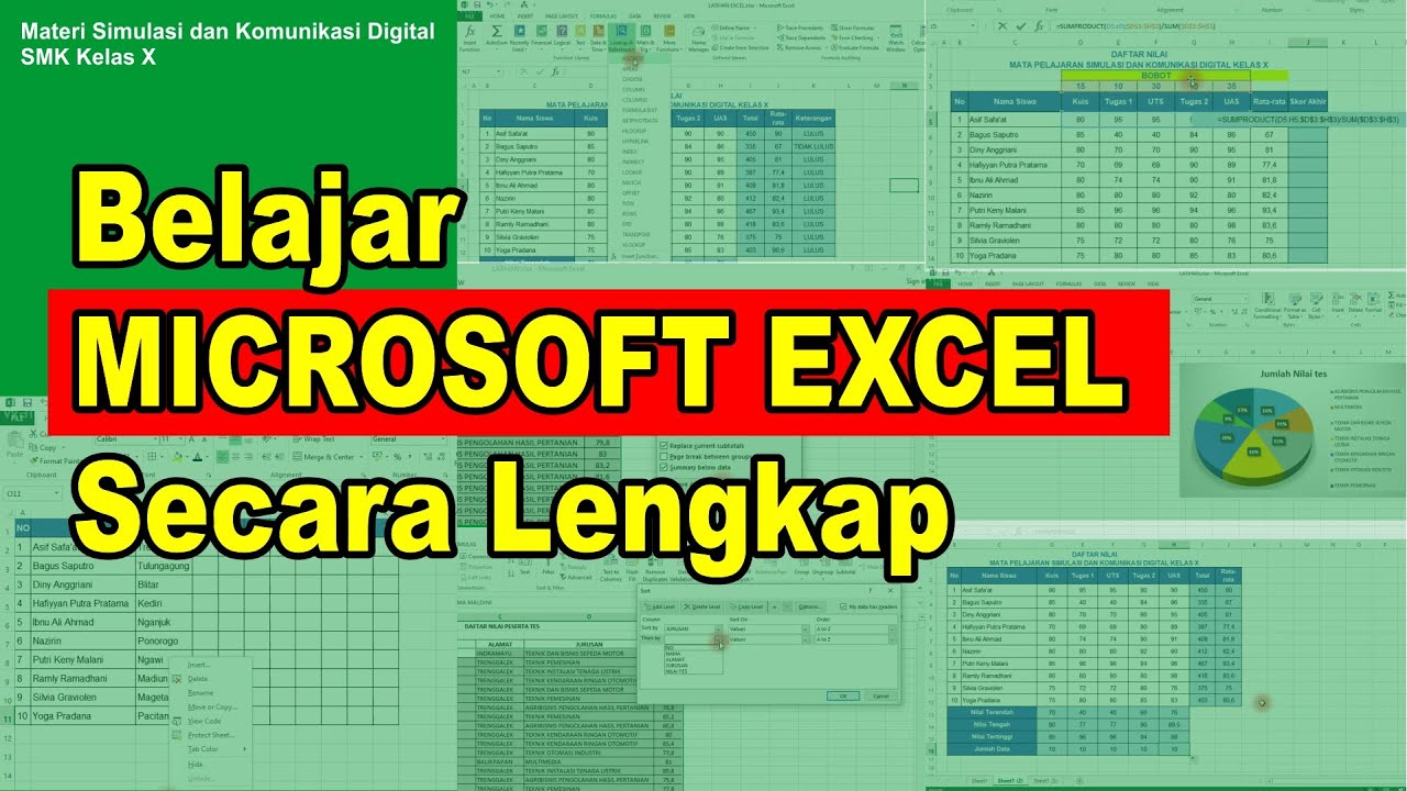 Belajar Microsoft Excel Secara Lengkap - YouTube