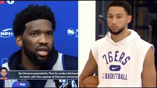 Joel Embiid REACTS To Ben Simmons Getting KICKED OUT Of Practice & Suspended ‘I Dont Care About Him’