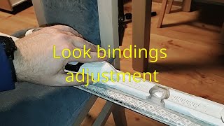 Look bindings adjustment - check pressure sensor see description.