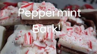 HOW TO MAKE PEPPERMINT BARK RECIPE- WITH 4 INGREDIENTS!