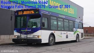 [Ride] Niagara Falls Transit Orion VII 2679 - Route 113 'Montrose Road'