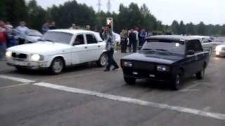 Russian Volga vs Lada Drag Racing not a legal