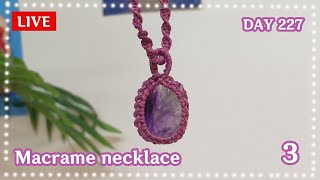 원석매듭 목걸이 길이조절 매듭 How to make macrame necklace 3 Day 227