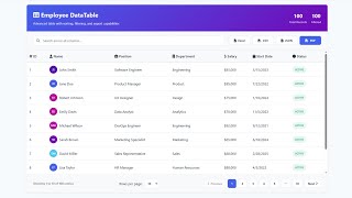 Build a Custom DataTable in JavaScript with Search, Pagination & Export | HTML CSS JS (No Libraries)