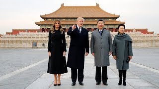 Xi and Trump visit three palaces in Forbidden City
