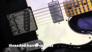 Titanium versus Threaded Steel Barrel Telecaster saddle comparison on Kingbee Tele