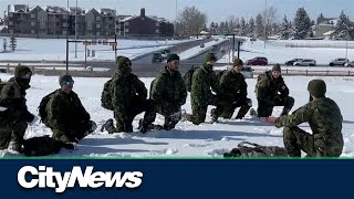 Calgary Highlanders train at Nose Hill Park