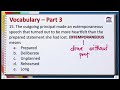 Vocabulary | Part 3 | Civil Service Exam