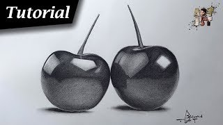 Draw Realistic Cherry - Easy Tutorial