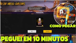 AGORA! COMO PEGAR O JIRAYA E COMPLETAR O EVENTO DA INVASÃO DA NOVE-CAUDAS NO FREE FIRE NARUTO EVENTO