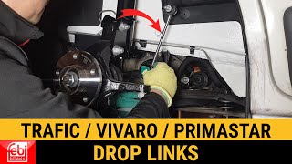 How to change drop links Trafic Vivaro Primastar sway bar removal how to remove & install drop link