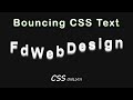 Bouncing CSS Text Animation | CSS Animation