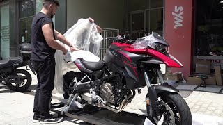 unboxing QJMOTOR 700SRT motorcycle 2023 new model