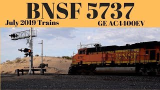 BNSF Intermodal Train - AC4400EV BNSF 5737 Eastbound Cajon Subdivision